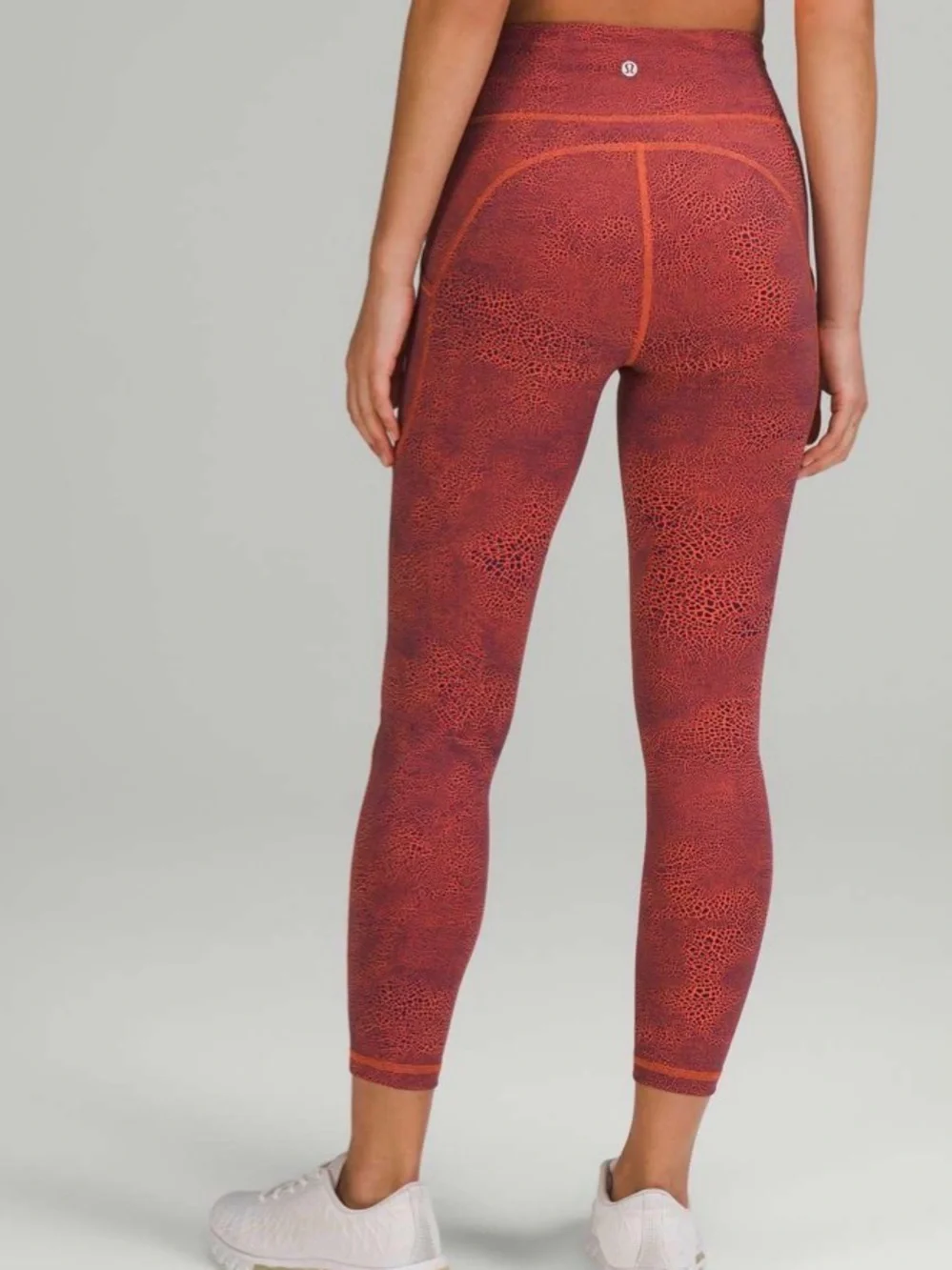 lululemon athletica High-Rise Textured Red-Orange Leggings